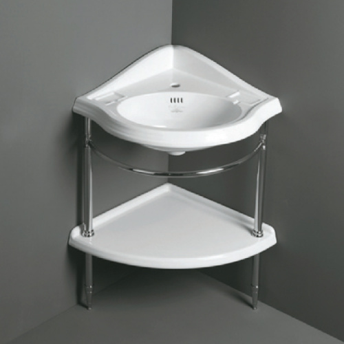 Раковина из сантехнического фаянса Simas AR 884 bia 1 hole 60х60 подвесная цвет белый - фото 2